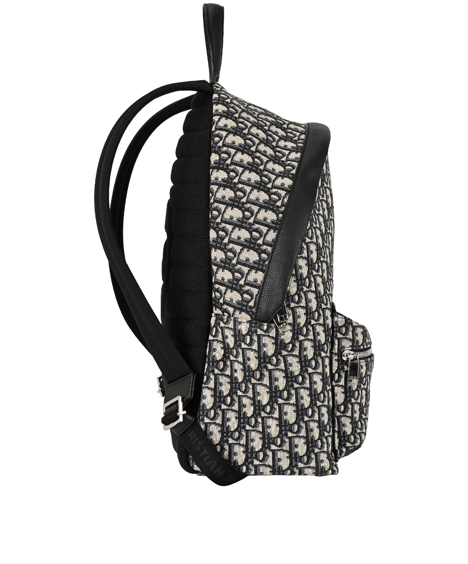 Rider Backpack, &pound;950, Beige/Navy, Canvas, Side view